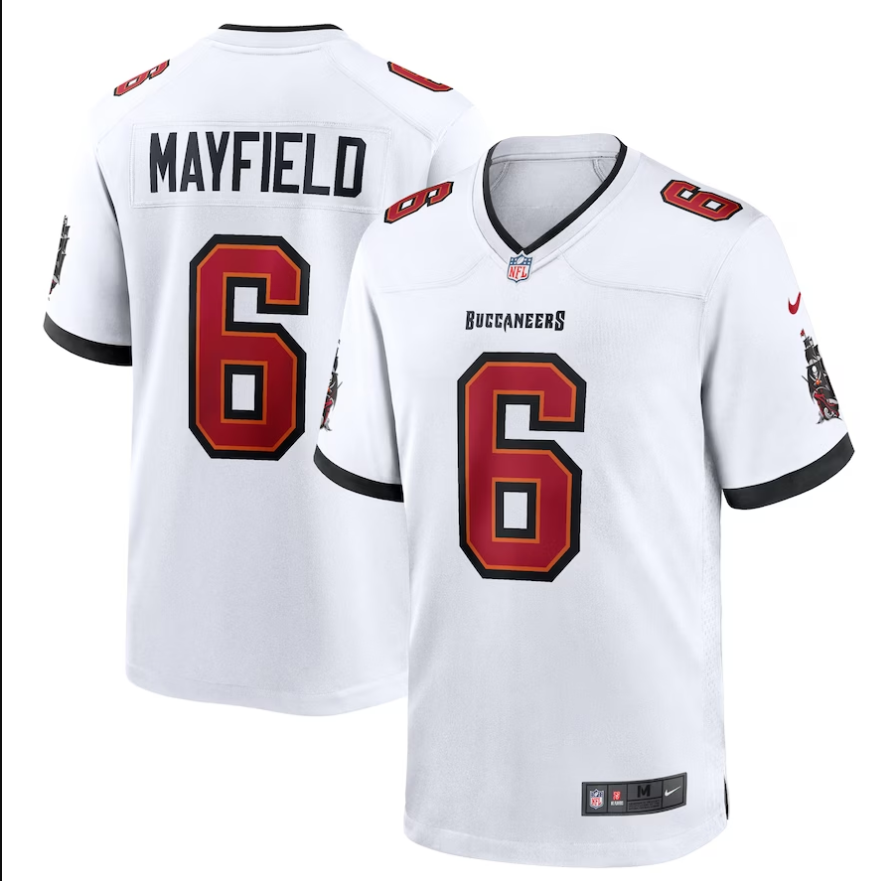 Men Tampa Bay Buccaneers #6 Baker Mayfield Nike white Game NFL Jersey->tampa bay buccaneers->NFL Jersey
